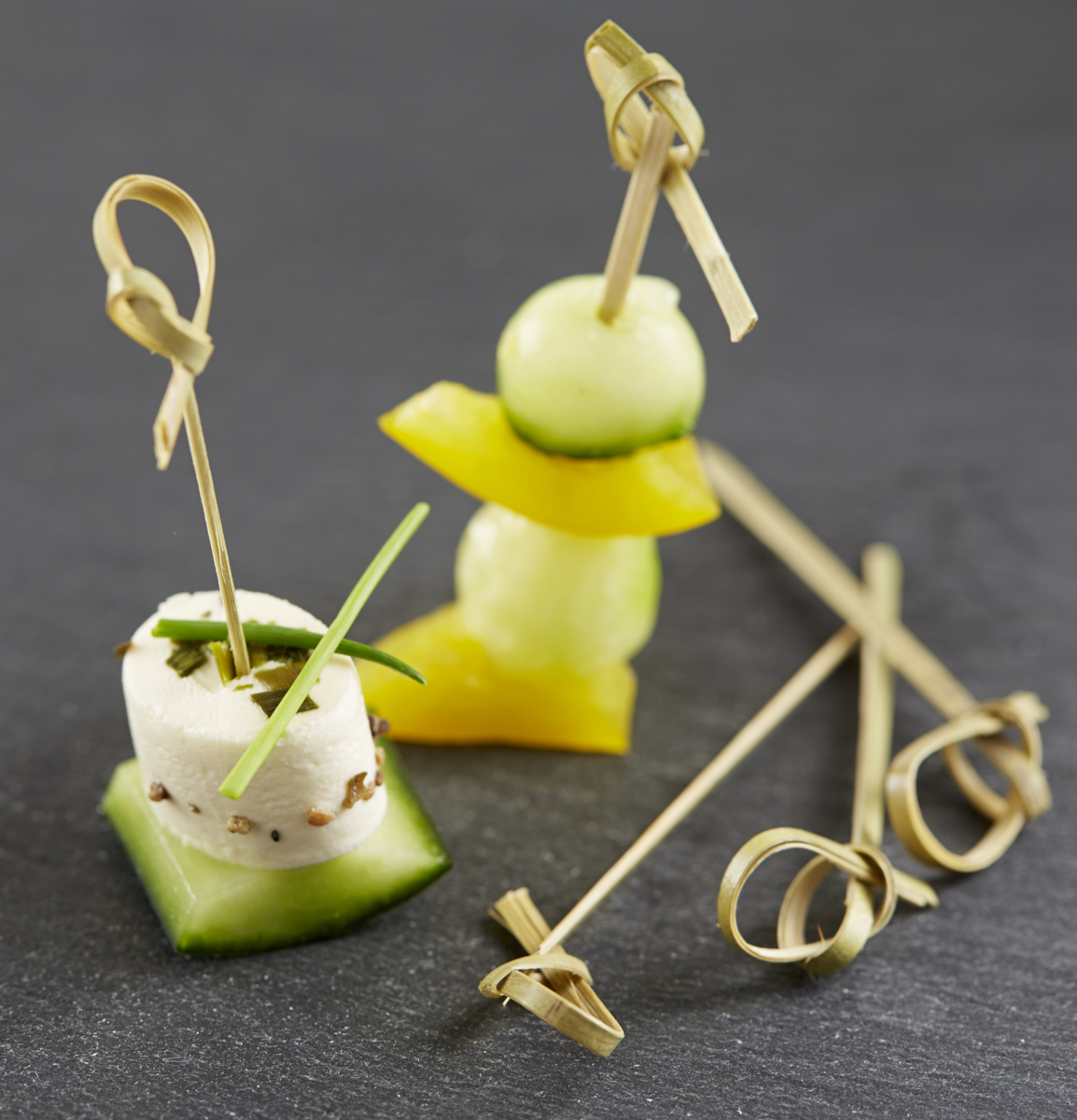 Piques apéritif Ruban "Lazo" naturel bambou