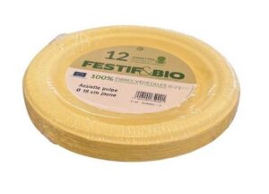 Assiette canne a sucre couleur 23cm et 18cm
