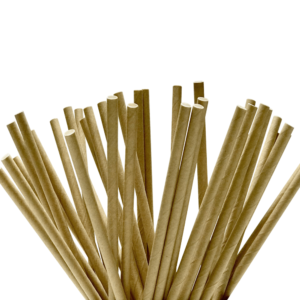 Paille kraft Droite en Papier Naturel de dimensions Ø0,60x20 cm