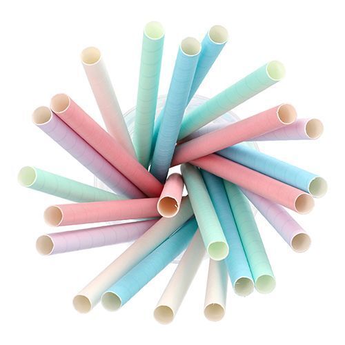 Pailles Bubble Tea, papier Ø 12 mm · 20 cm couleurs assorties