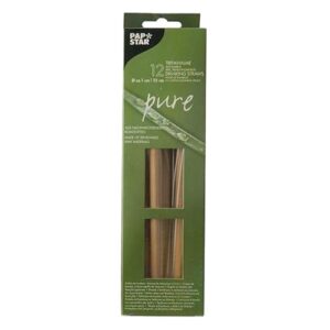Pailles en bambou "pure" 23 cm brosse de nettoyage incluse