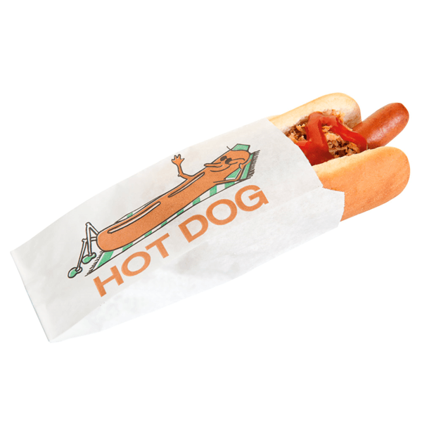 Sacs hot dog blanc parch. ingraissable 7+5x18cm