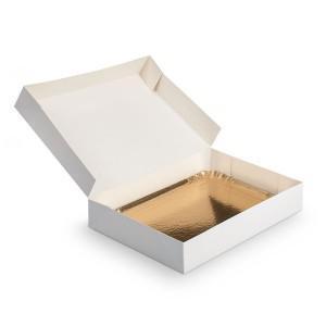 Boite traiteur blanche 28x42cm
