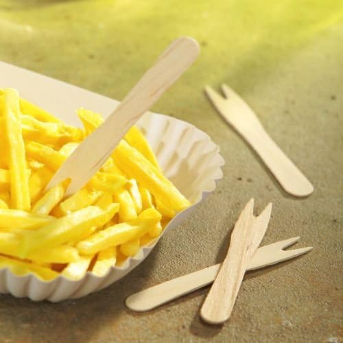 Piques frites 8,5cm naturel bois