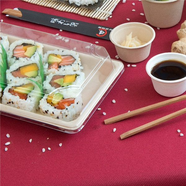 Boite sushi "bionic" naturel bagasse