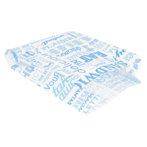 Sachet ingraissable Hamburger "Parole" Bleu