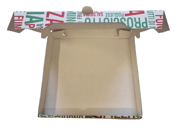 boite pizza coins carrés 33x33cm