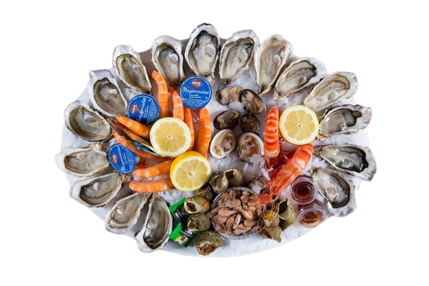 plateau fruits de mer en polystyrène ovale