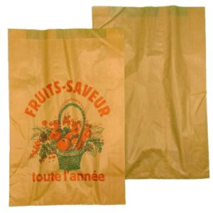Sac Fruits et légumes soufflets kraft alios