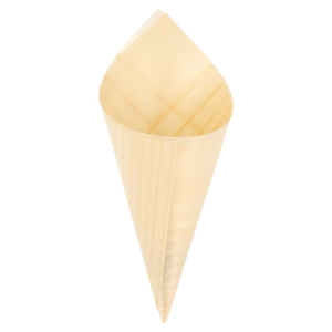 Cornet bois en feuille de peuplier 12,5cm naturel