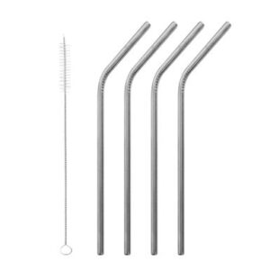 Pailles en inox avec goupillon