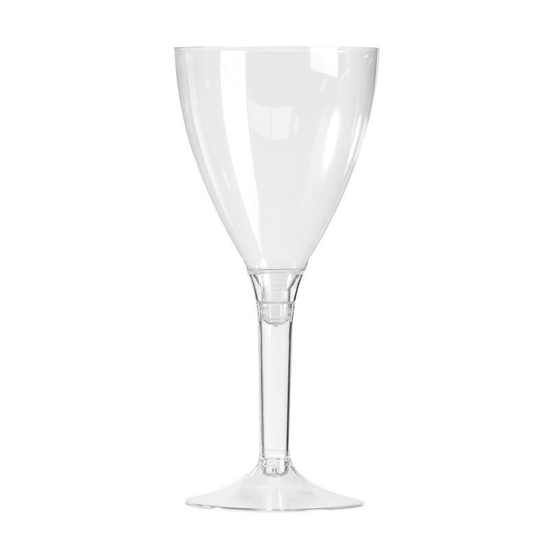 Verre a vin pied transparent réutilisable