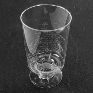 Coupe a vin injectée 15cl transparent cristal PS Ø5,7x9,6cm