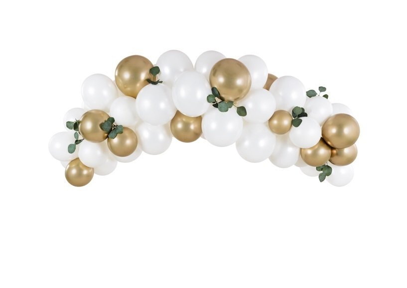 Kit arche a ballons 2m blanc & or
