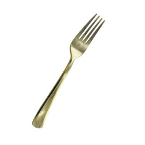 Fourchettes de table imitation inox doré réutilisables
