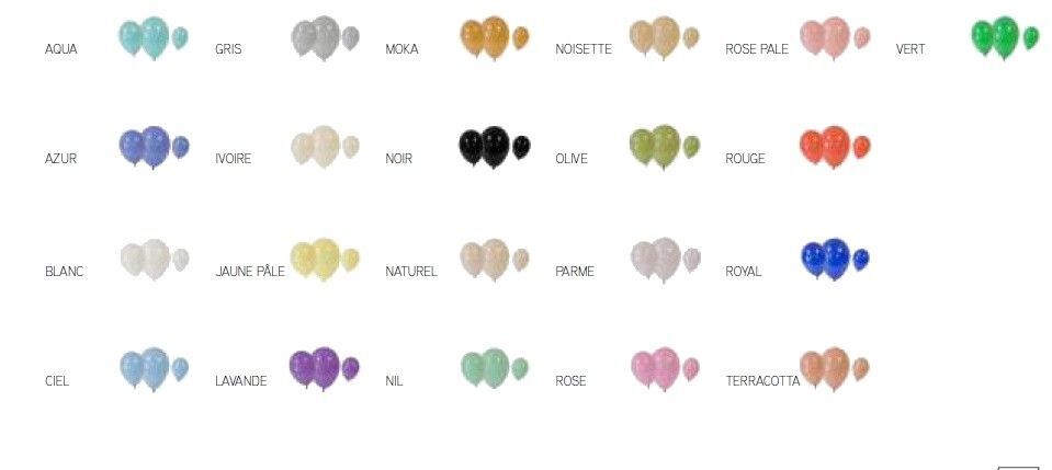 Ballons opaques 3 dimensions assorties par 24
