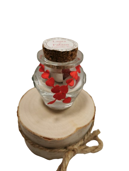 Jarre en verre avec bouchon liège 5x4cm