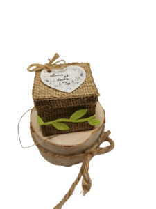 Boite cube jute