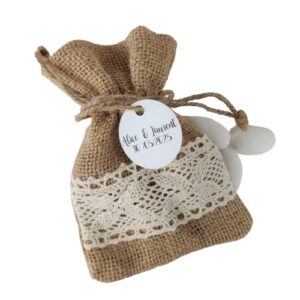 Sachet jute & dentelle