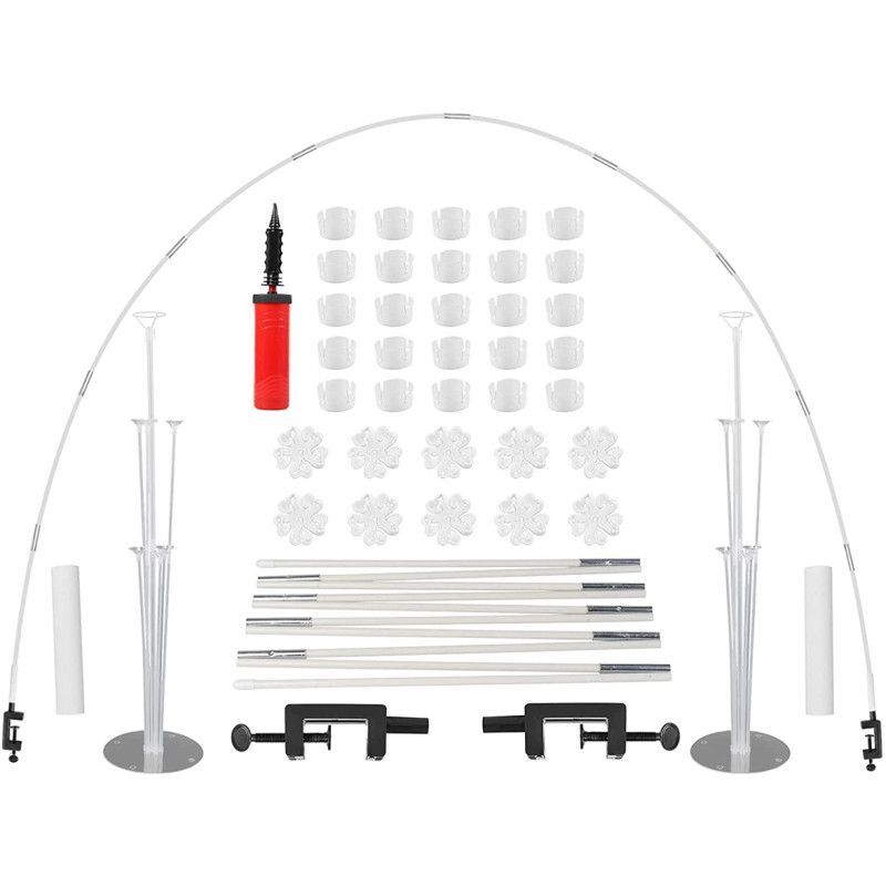 Arche a ballons fixations sur table et ses accessoires 2.40m