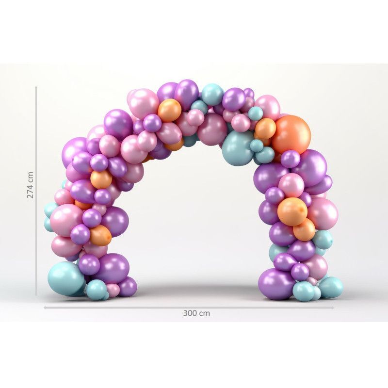 L’Arche à ballons avec bases lest à eau GM 274x300cm