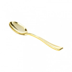 Cuillères à soupe imitation inox doré réutilisables
