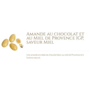 Amande au chocolat blanc et au miel de provence IGP