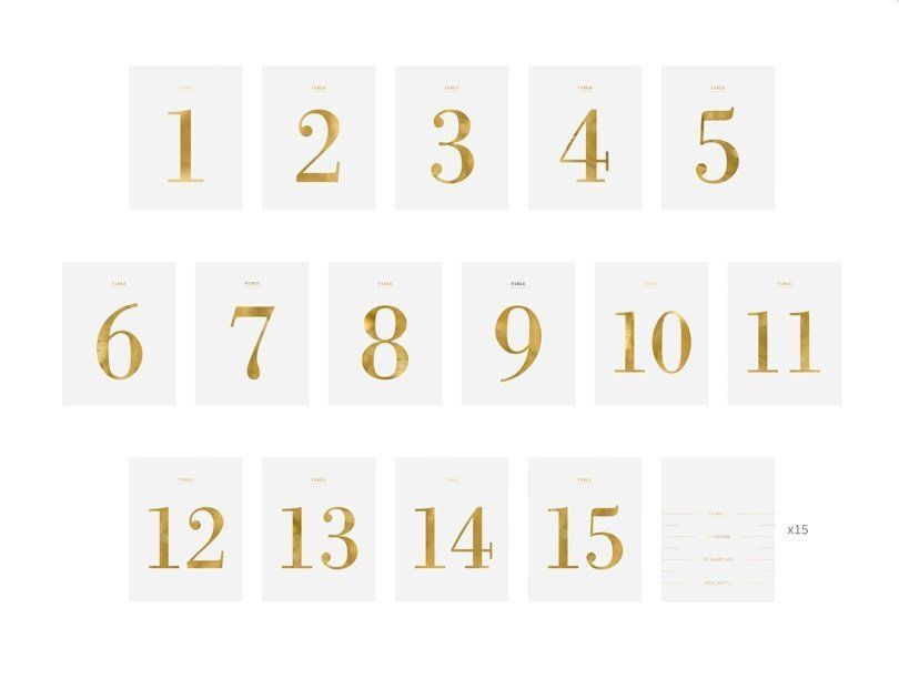 Numéro de table autocollant 