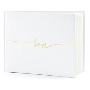 Livre d’or blanc “Love” Or 24x18,5cm