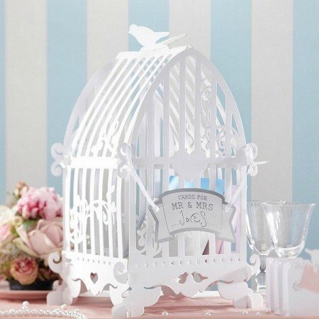 Urne forme de cage à oiseaux 50 X 23 X 22cm