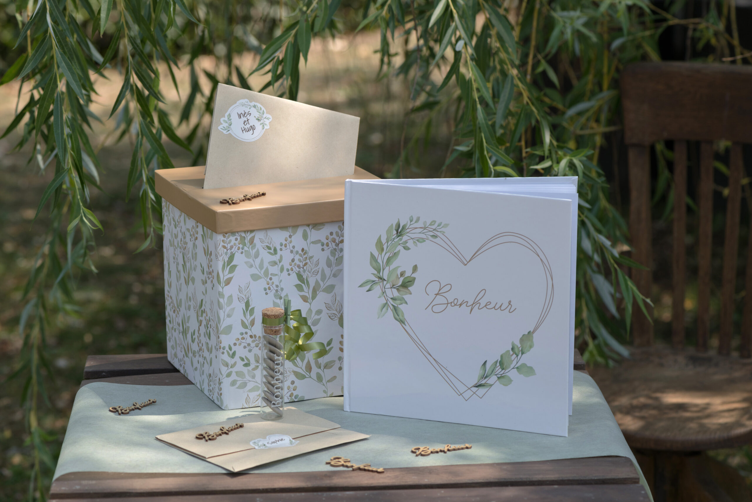 Tirelire “Ô BONHEUR” 20x 20x20cm