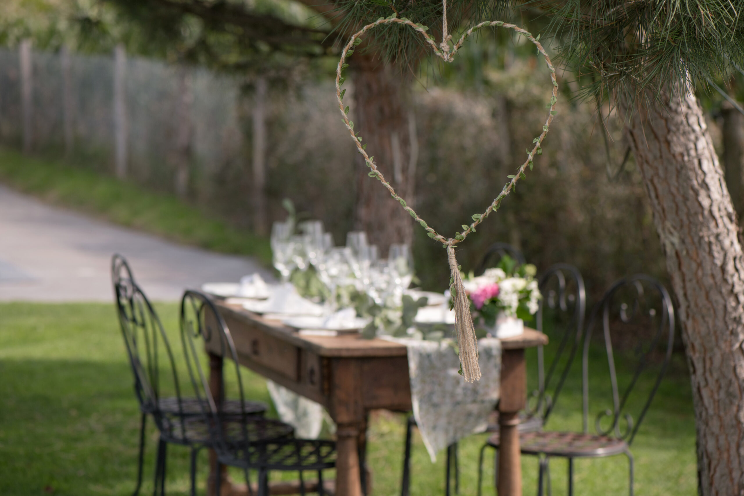 Suspension cœur naturel 30x77cm