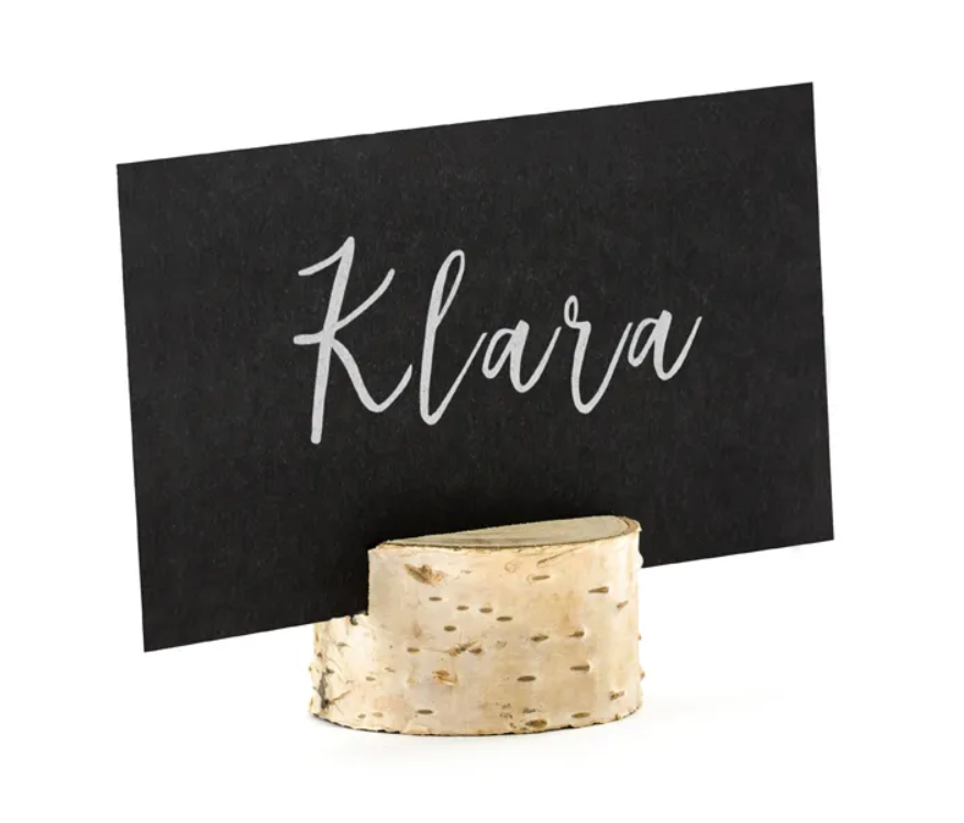 Marque-place rondin de bois