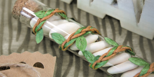 Ruban feuille bicolore de 8 mm x 2 m