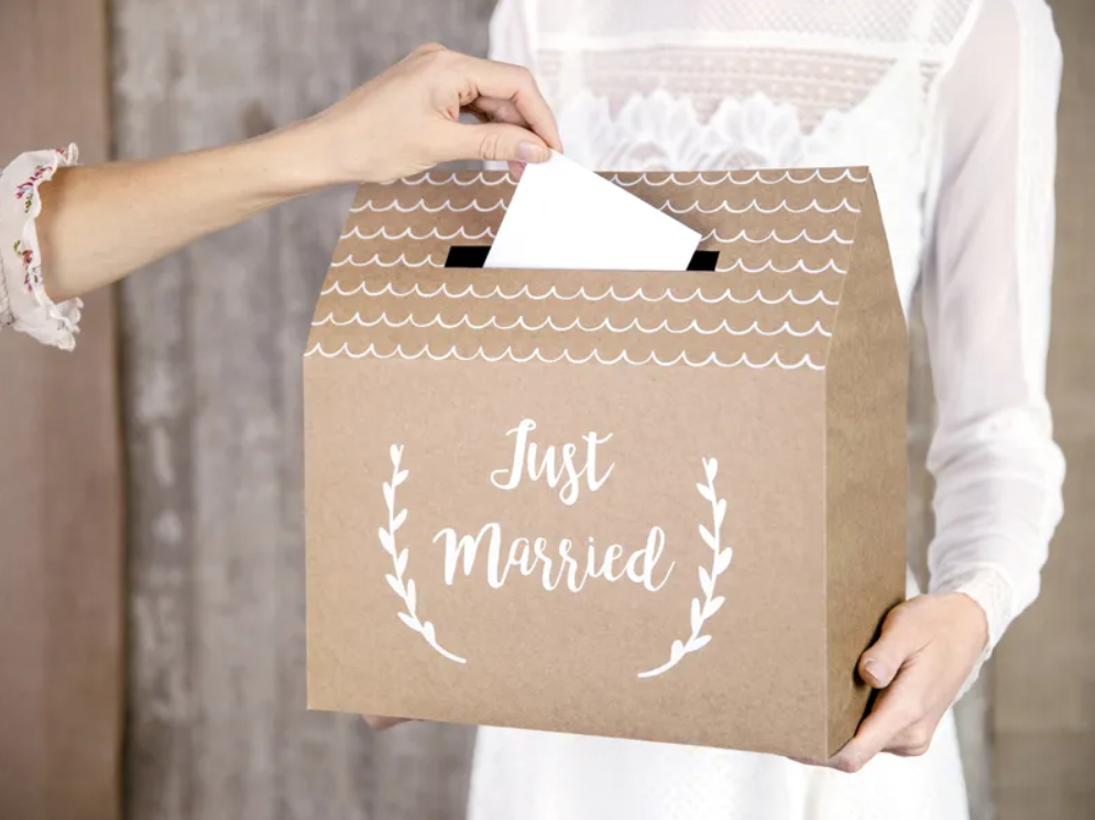 Tirelire boîte aux lettres kraft 30x30,5x16,5cm