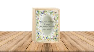 Boite "UN PETIT MESSAGE DE VOUS UN GRAND SOUVENIR POUR NOUS" floral 25 x 10h x 35cm