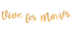 Guirlande métallisée vive les mariés or