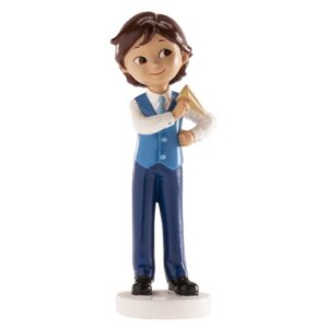 Figurine de Gâteau - Garçon avec Avion 13 cm