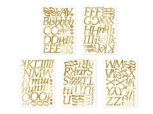Lettres autocollantes or