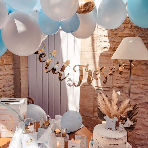 Guirlande papier "Petit trésor" or métal 1m