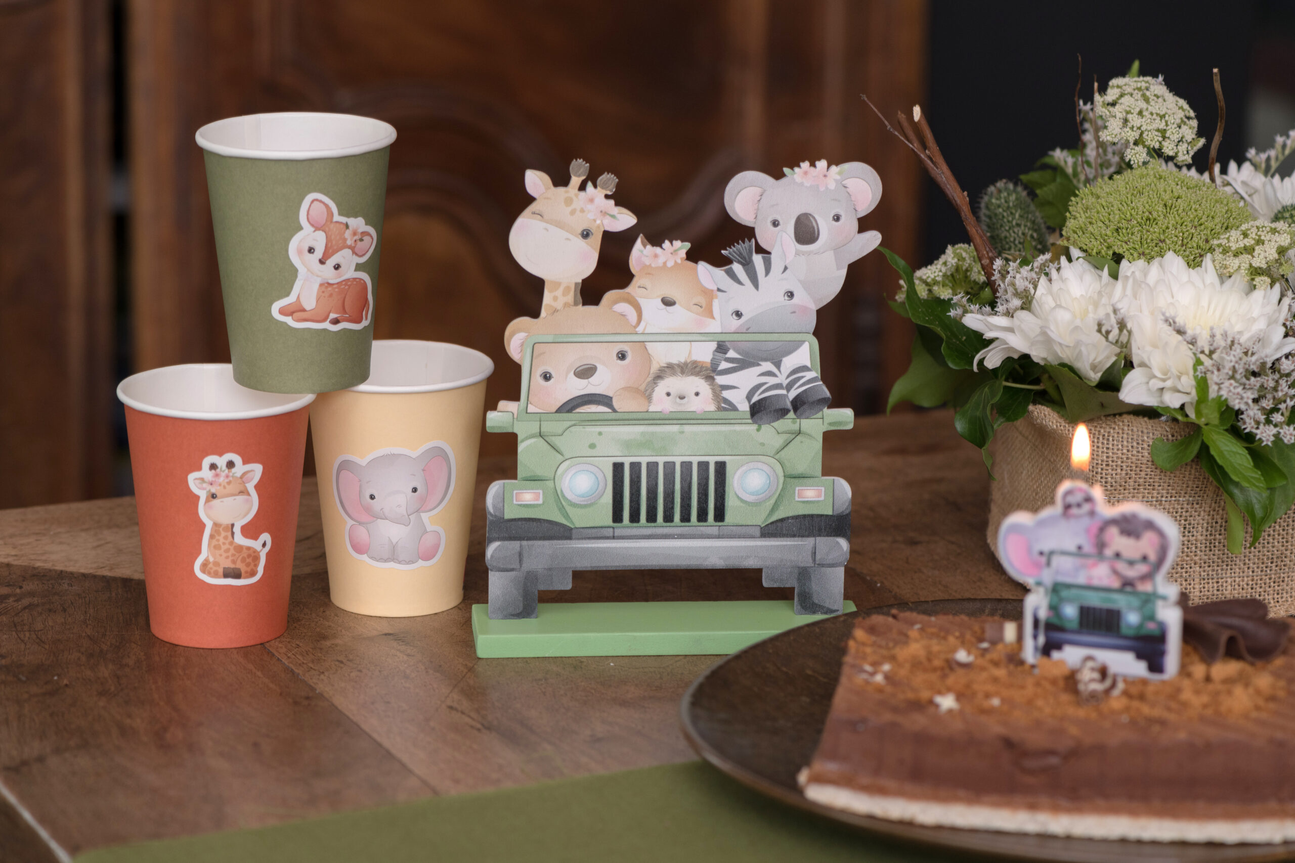 Décor de Table Bois Explorateur