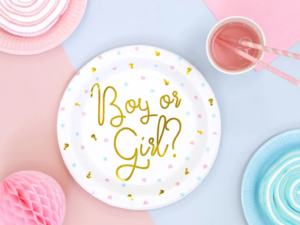 Assiettes "Boy or girl" 23cm par 6