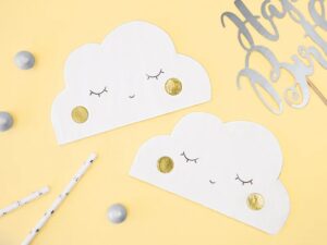 Serviettes de table nuage 16x9,5cm par 20