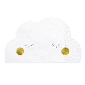 Serviettes de table nuage 16x9,5cm par 20