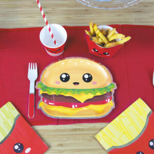 Assiettes Burger 23cm Salty Junk Food par 8
