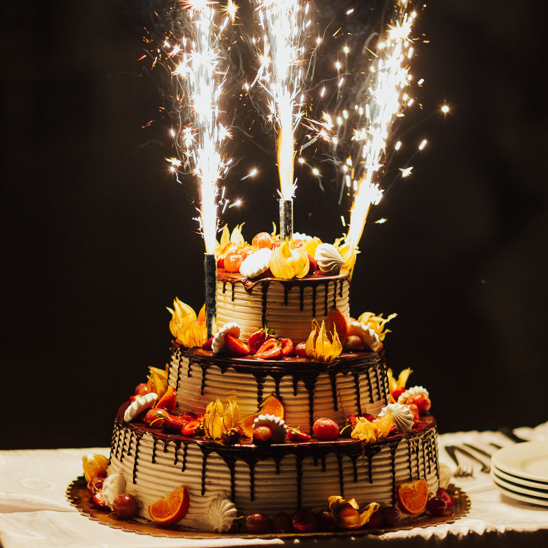 Fontaines étincelantes 12 cm 45 secondes par 3