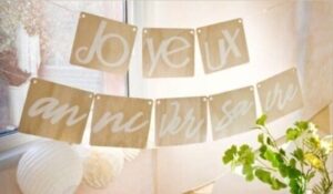 Guirlande “Joyeux Anniversaire” en Bois 3,50m