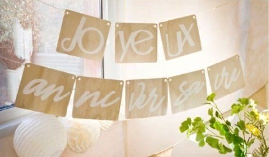 Guirlande “Joyeux Anniversaire” en Bois 3,50m