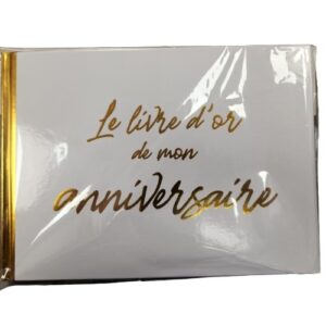 Le livre d'or de mon anniversaire 21,5cm x 15cm or et rose gold 