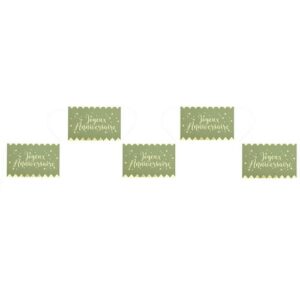 Guirlande de 12 fanions “Joyeux Anniversaire” vert olive 5m